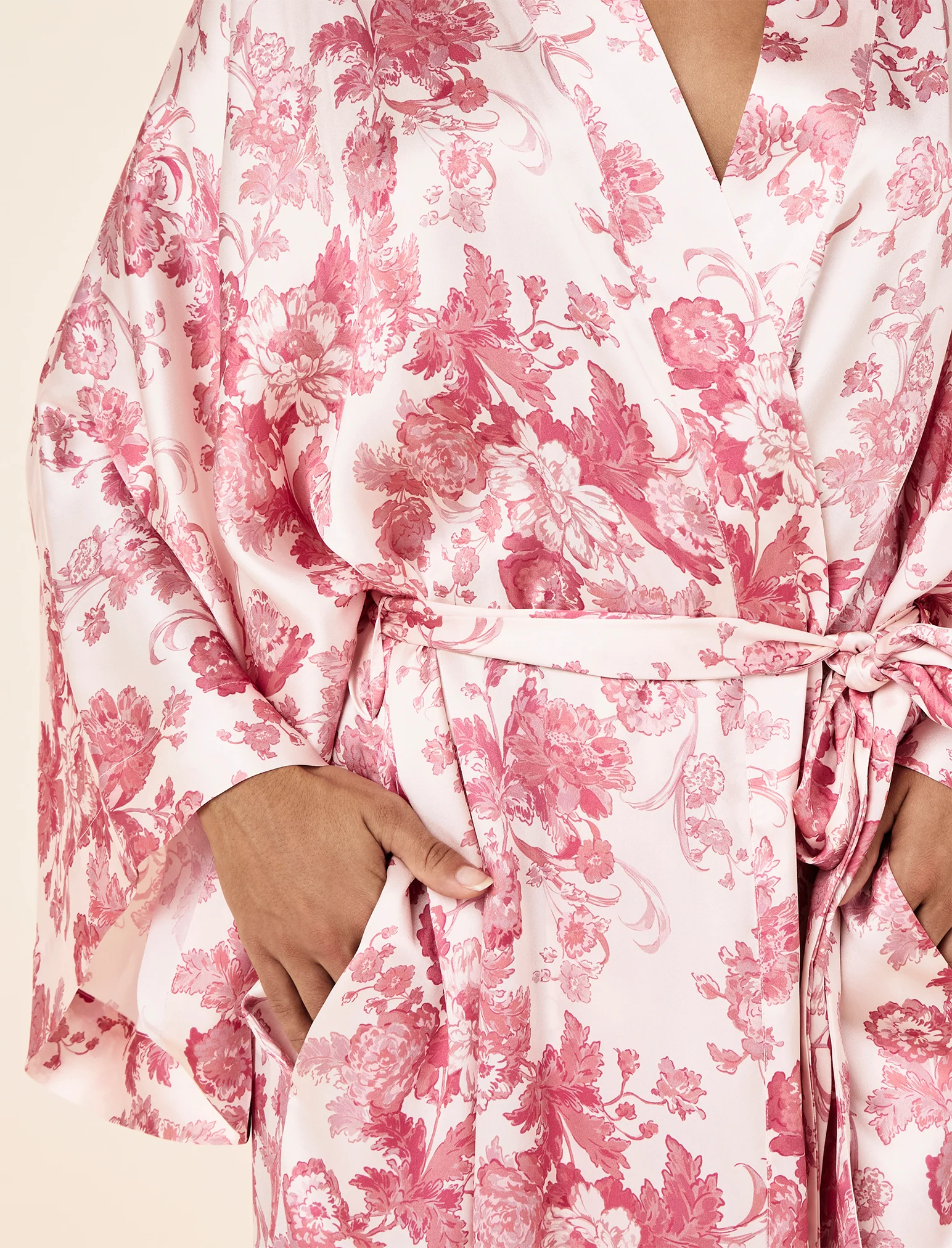 Madelyn Silk Kimono Maxi Robe - Image 6