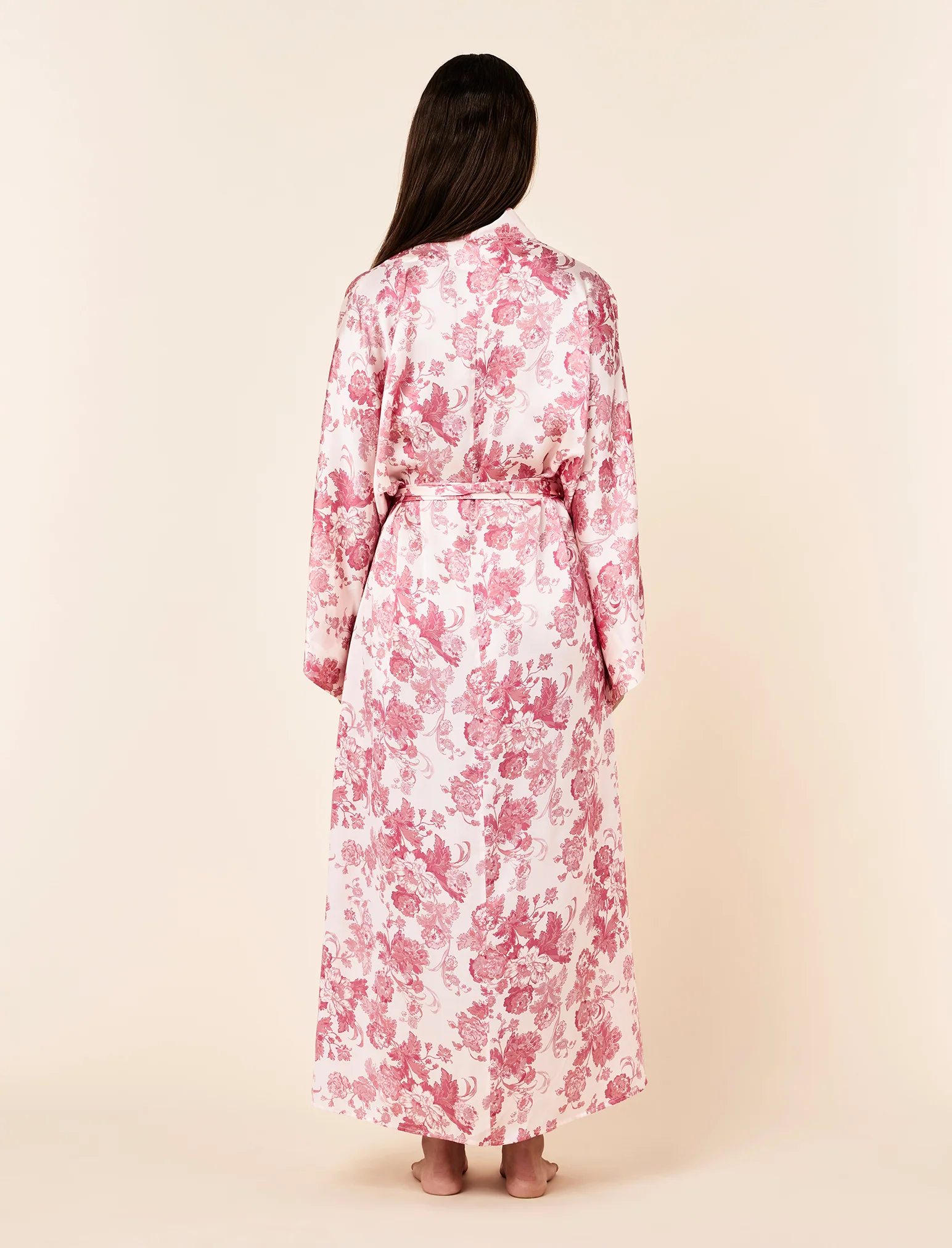 Madelyn Silk Kimono Maxi Robe - Image 8