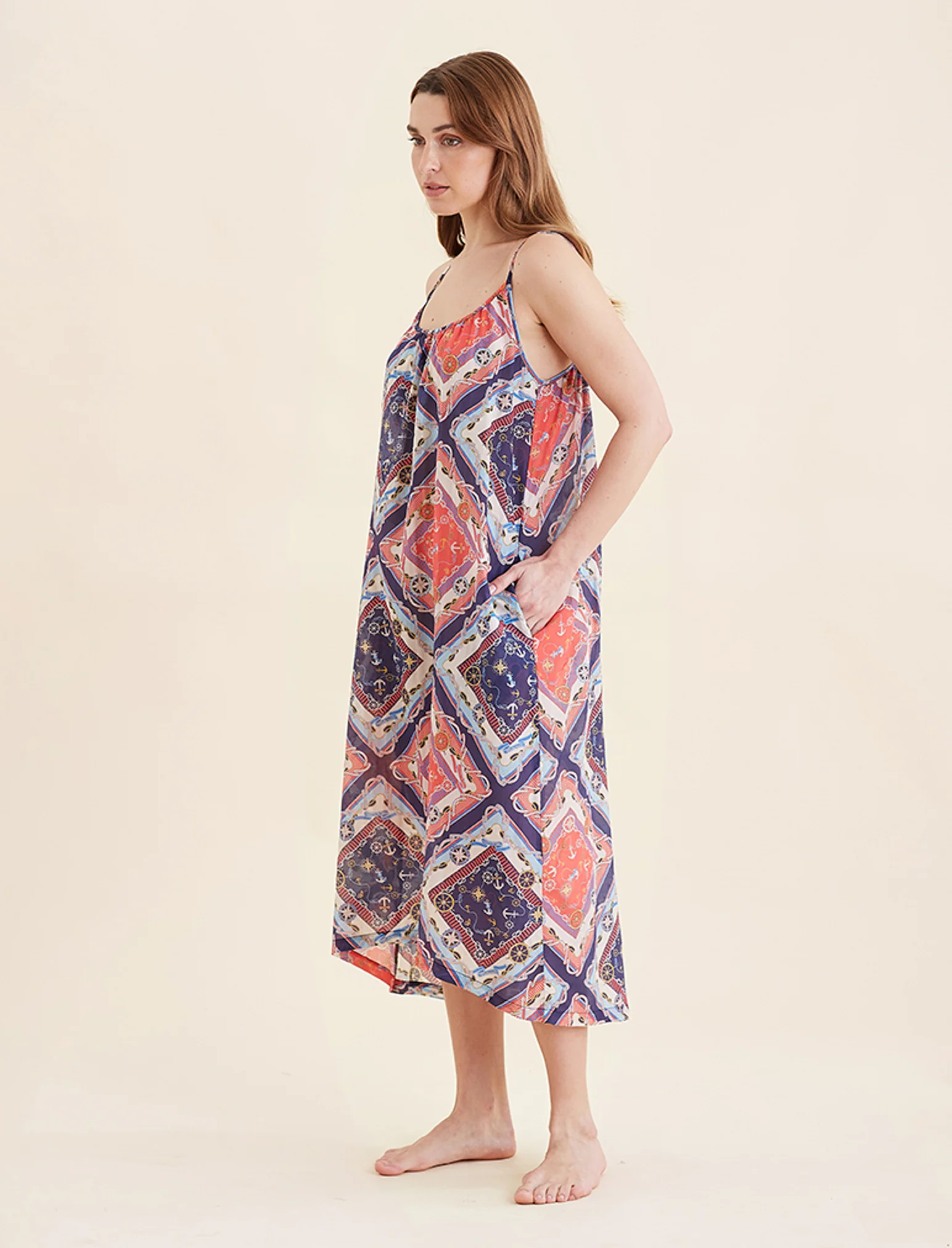 Marine Maxi Strappy Nightie - Image 4