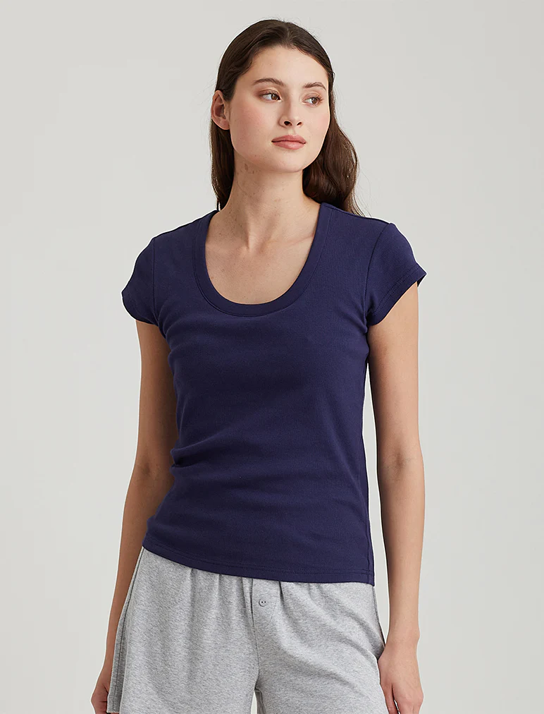 Milla Rib Shelf Bra Short Sleeve Tee - Image 6