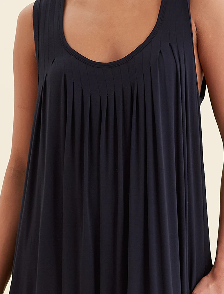 Kate Modal Soft Pleat Front Maxi Nightie - Image 4