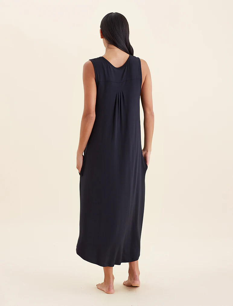 Kate Modal Soft Pleat Front Maxi Nightie - Image 7