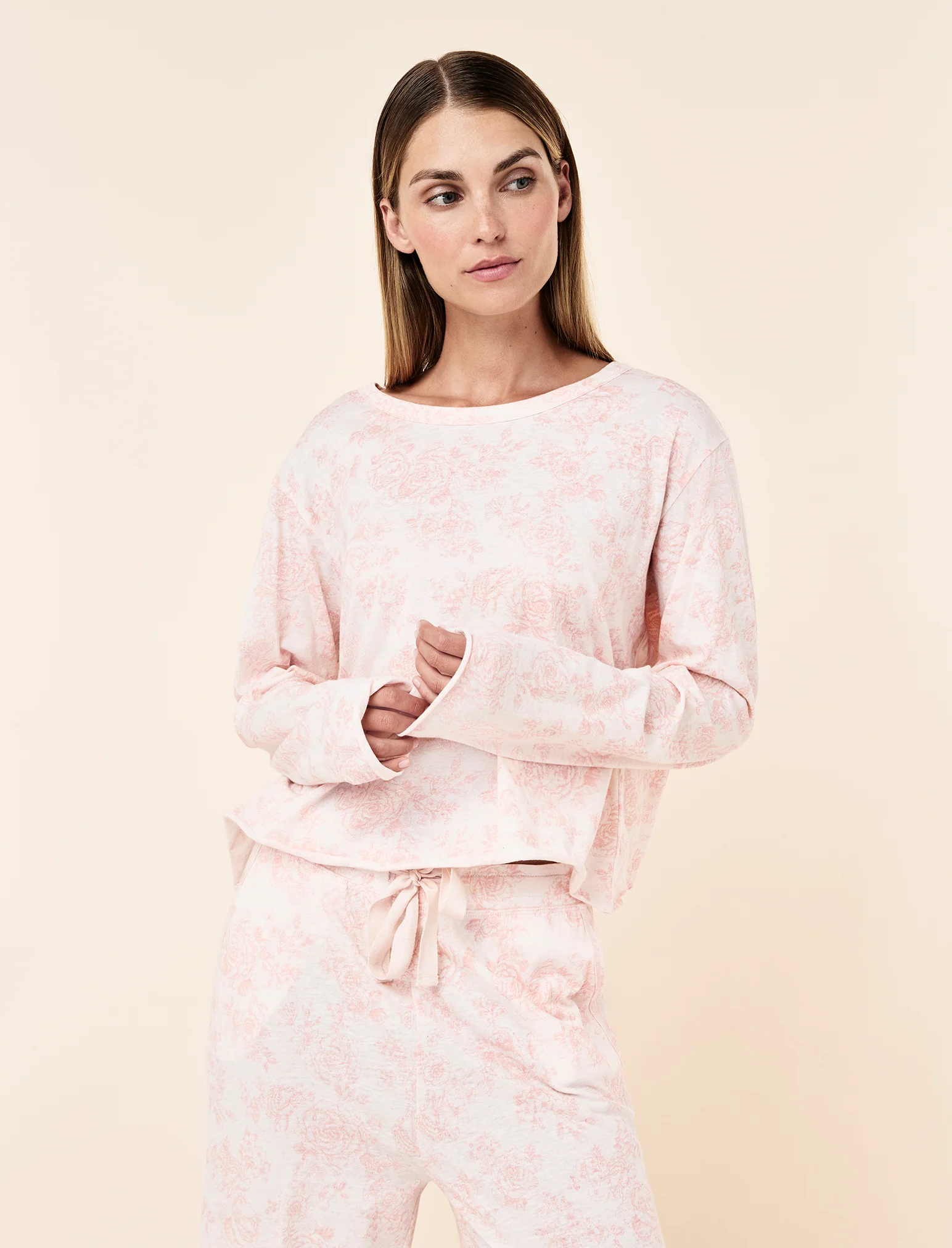 Nostalgia Organic Cotton Long Sleeve Tee & Straight Leg Pant Set - Image 6