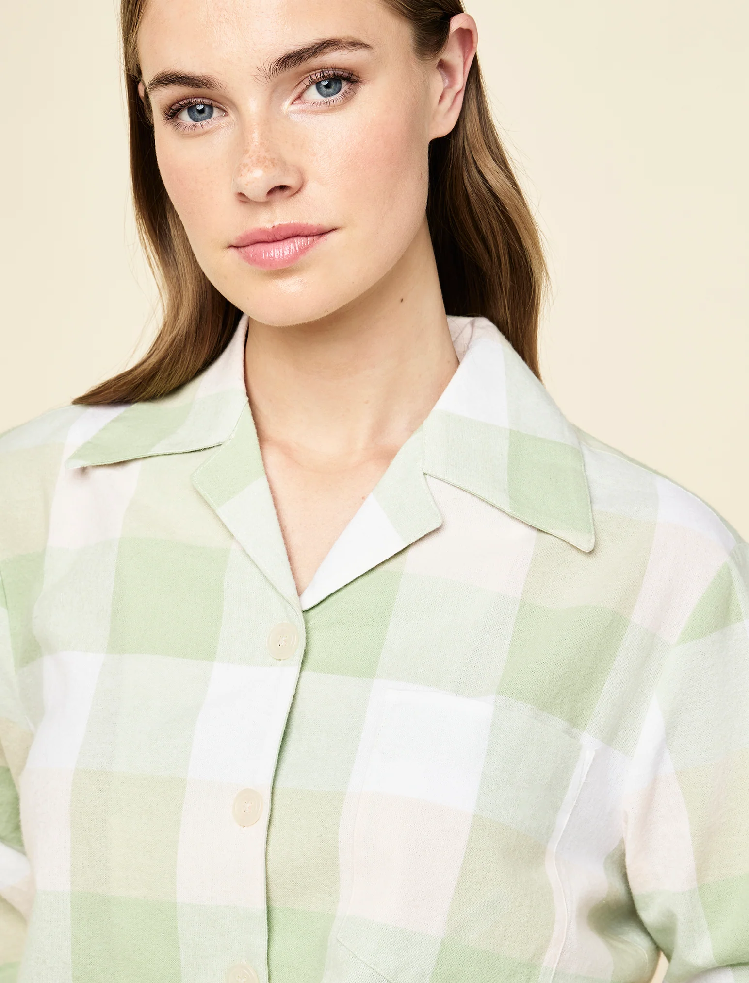 Organic Cotton Plaid Full Length PJ Set - Image 4