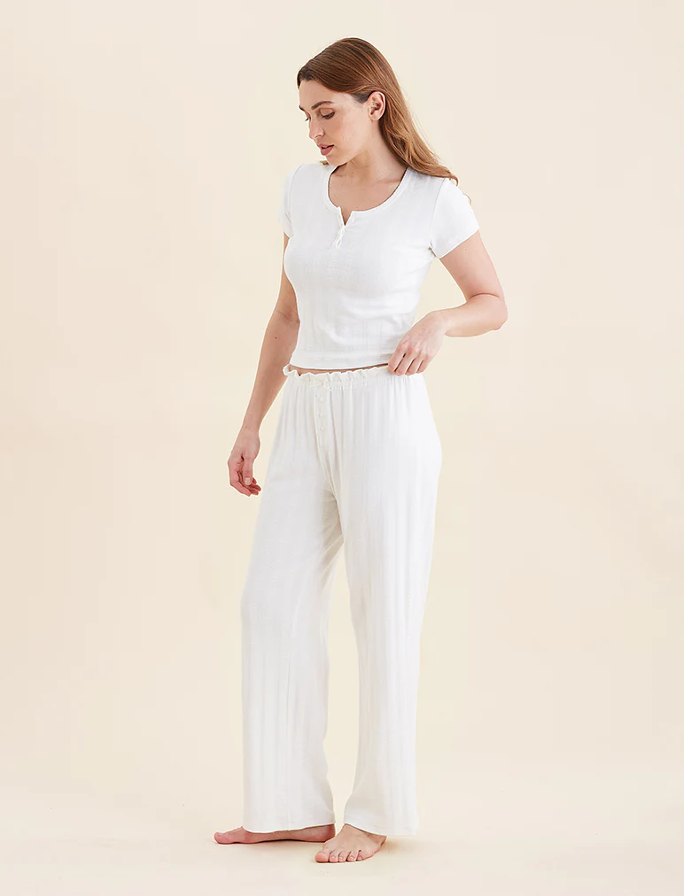 Pippa Pointelle Full Length Pant - Image 3