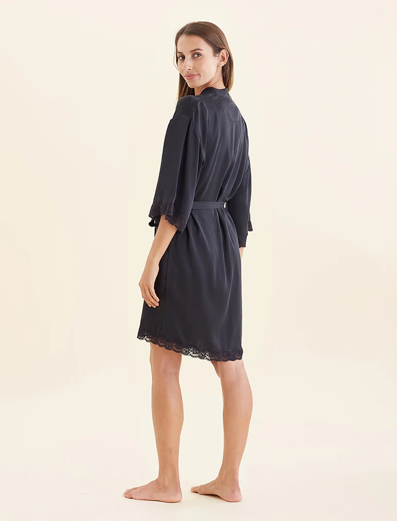 Camille Silk Lace Robe - Image 5