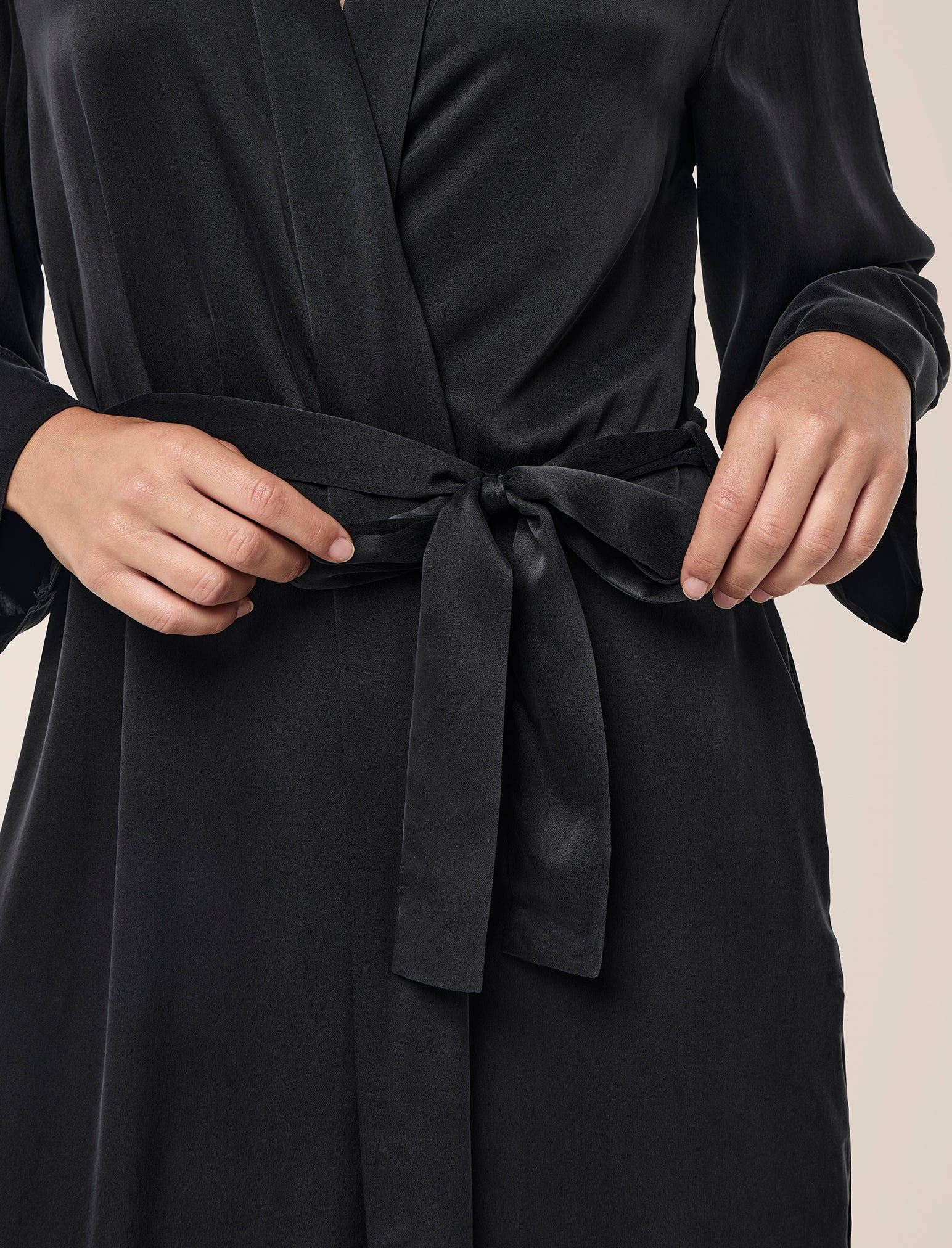 Audrey Washable Silk Long Robe - Image 4