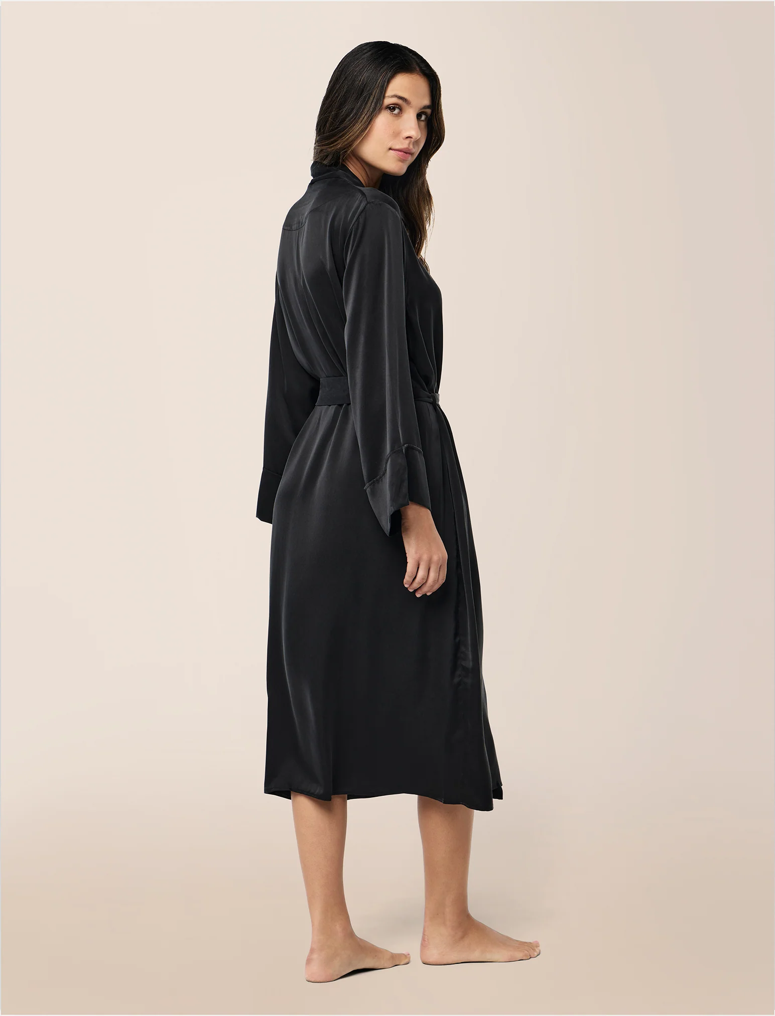 Audrey Washable Silk Long Robe - Image 7