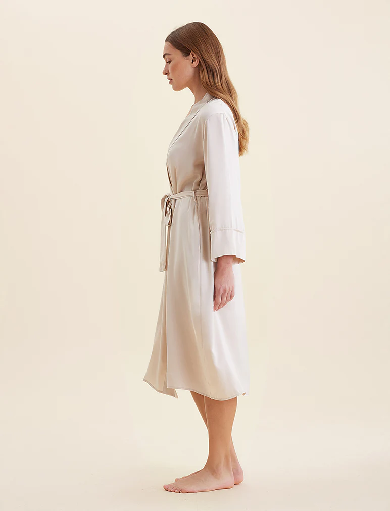 Audrey Washable Silk Long Robe - Image 4