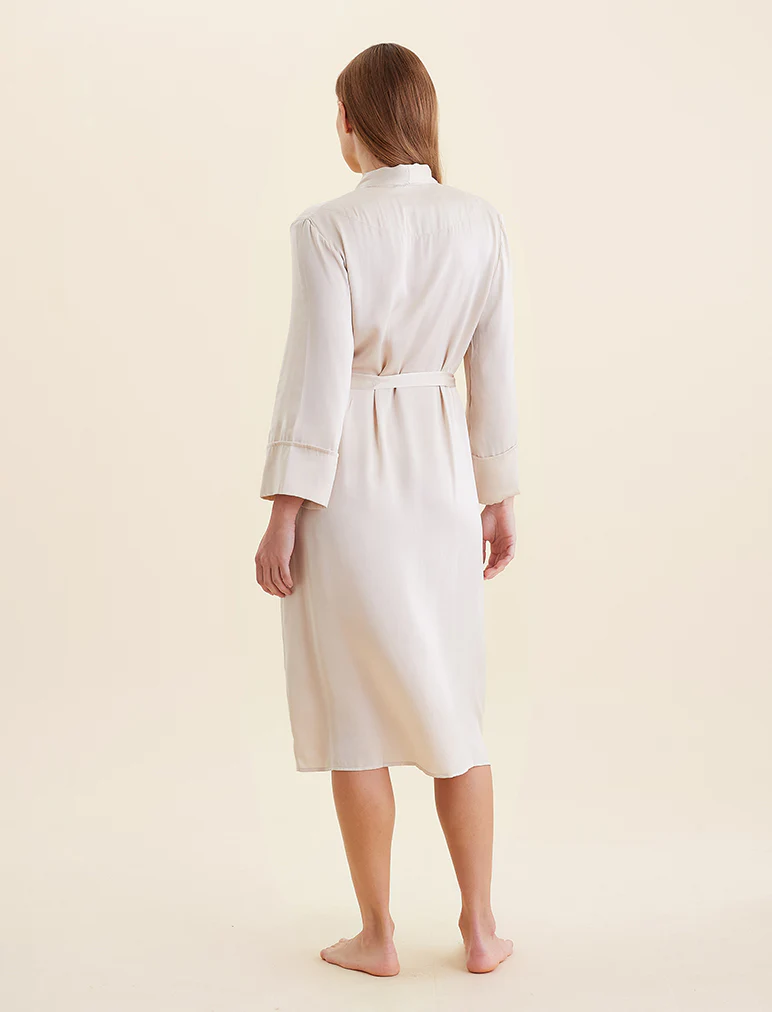 Audrey Washable Silk Long Robe - Image 5