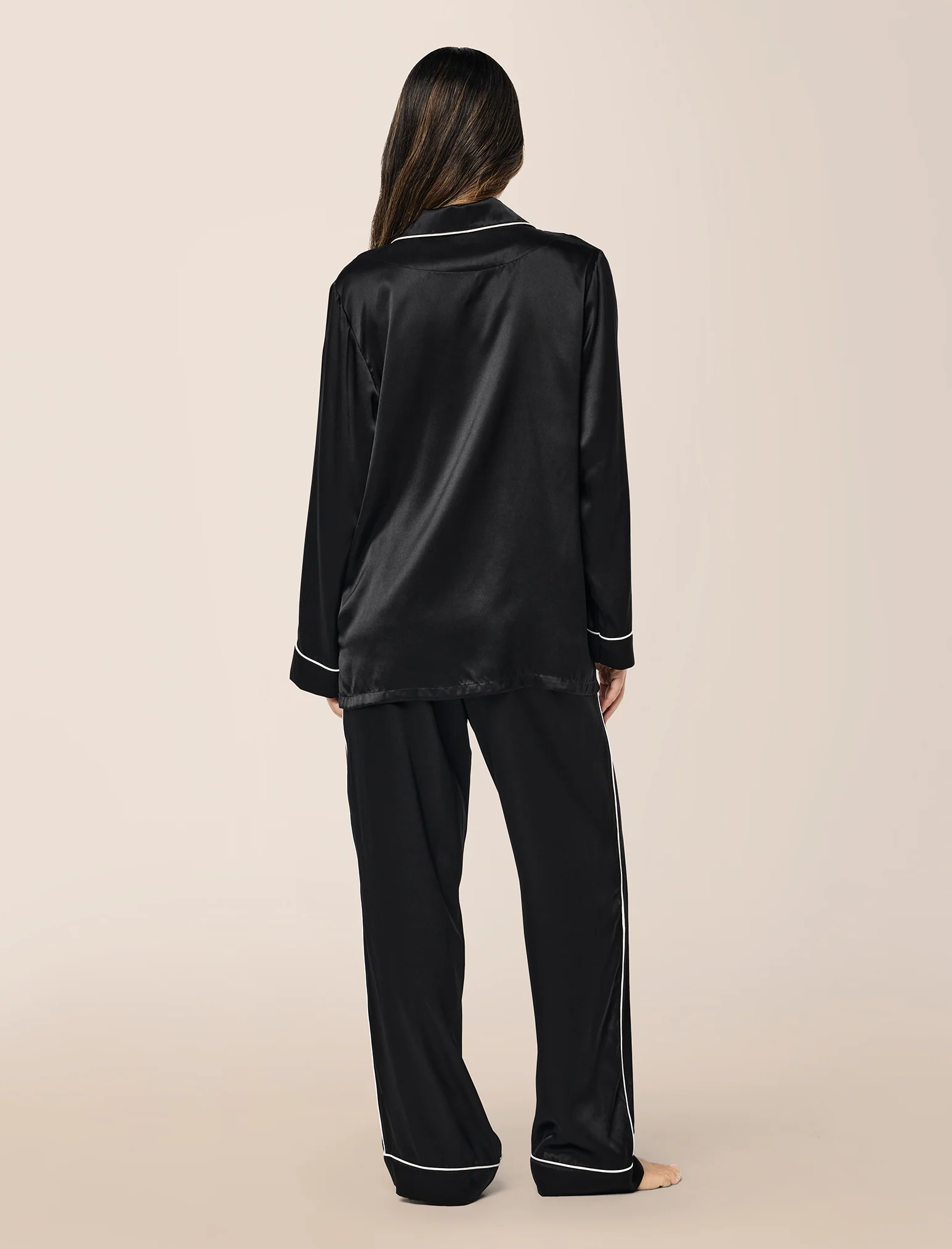 Sylvie Silk Piped Full Length PJ - Image 9