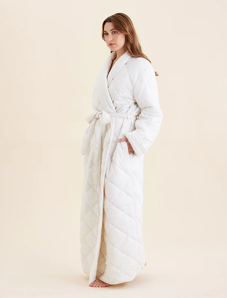 Quilted Cotton Maxi Robe - Image 3