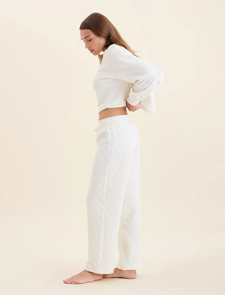 Quilted Cotton Straight Leg Pant - Image 5