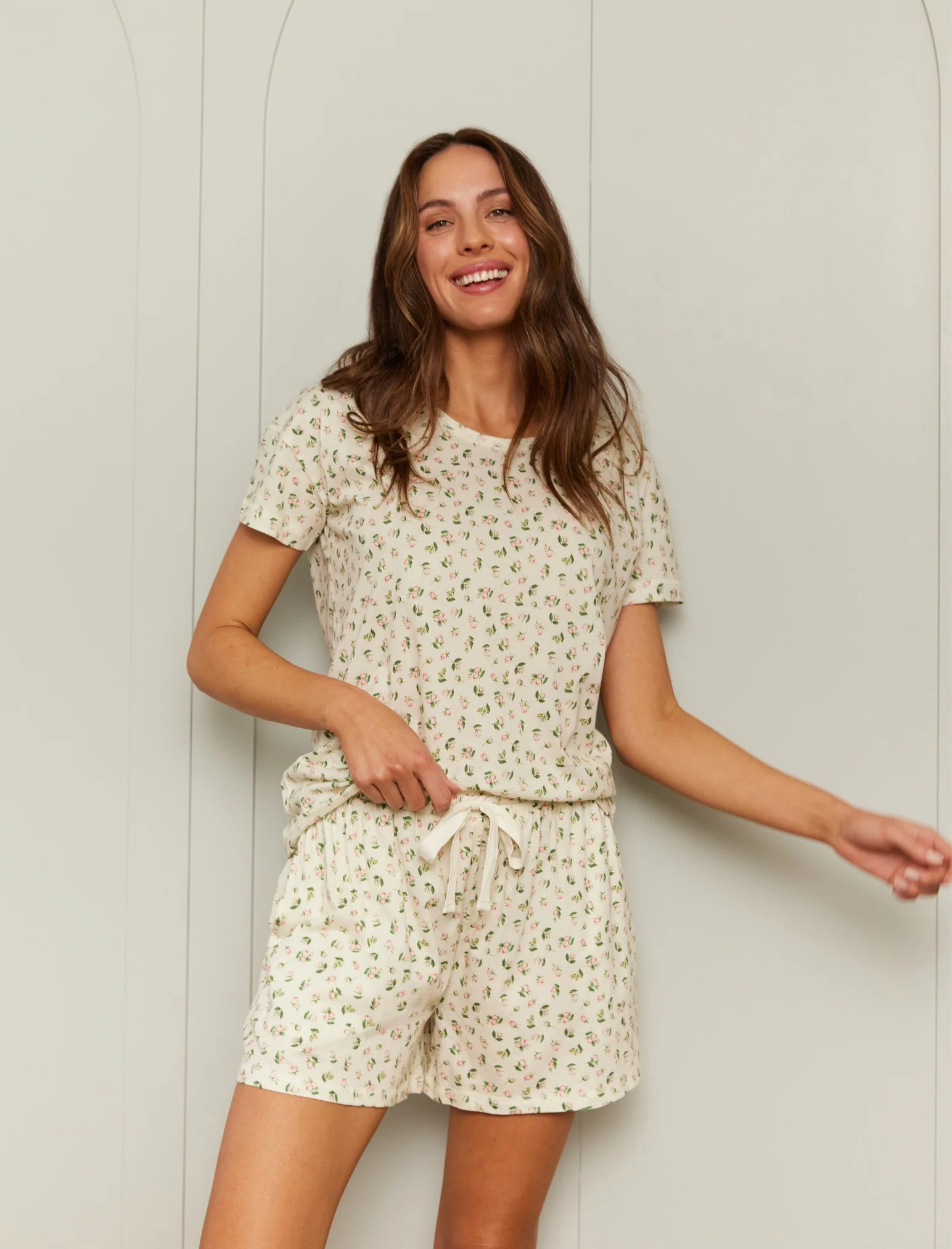 Rosebud Organic Cotton Knit Boxer PJ Set - Image 2