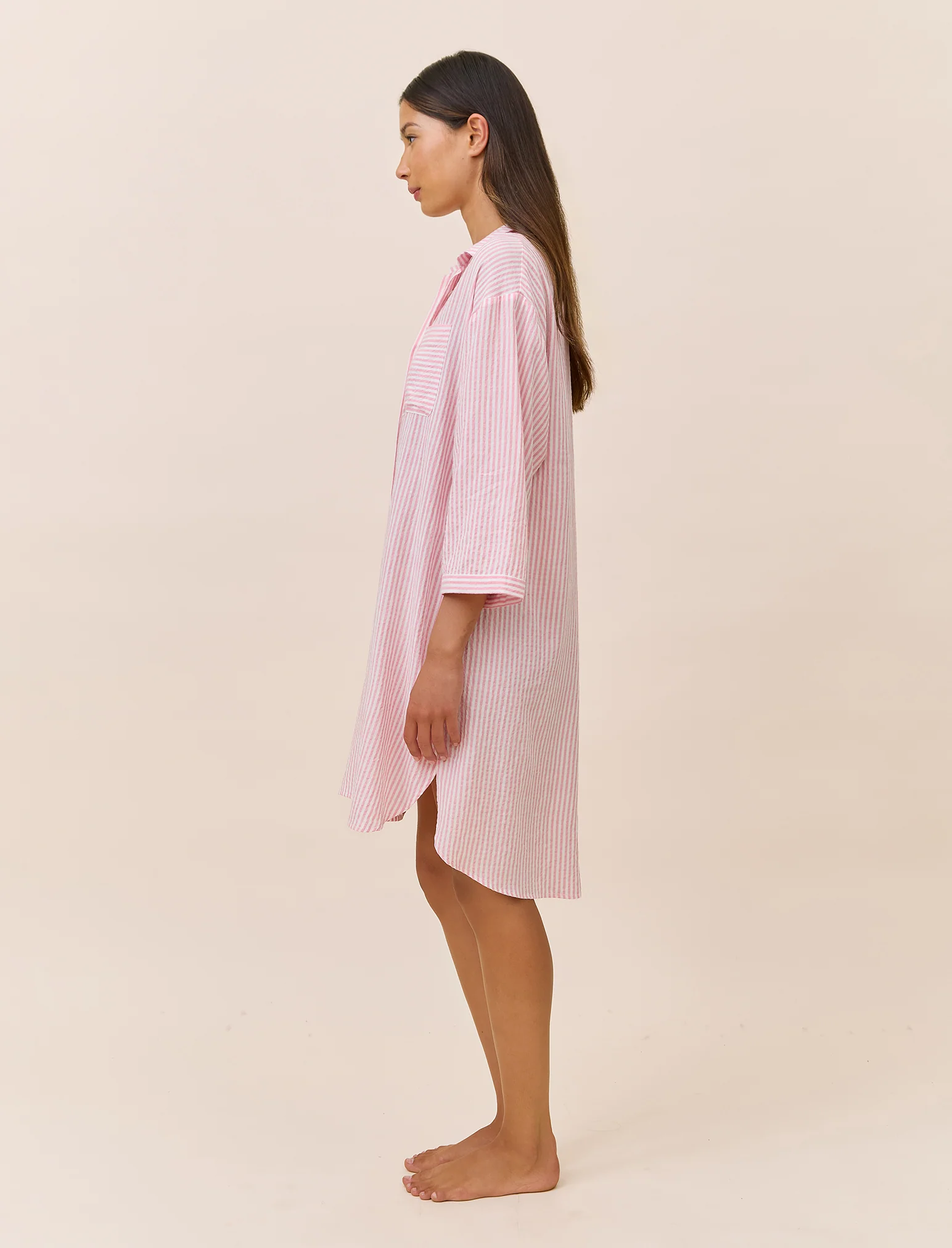 Sabine Seersucker Stripe Nightshirt - Image 4