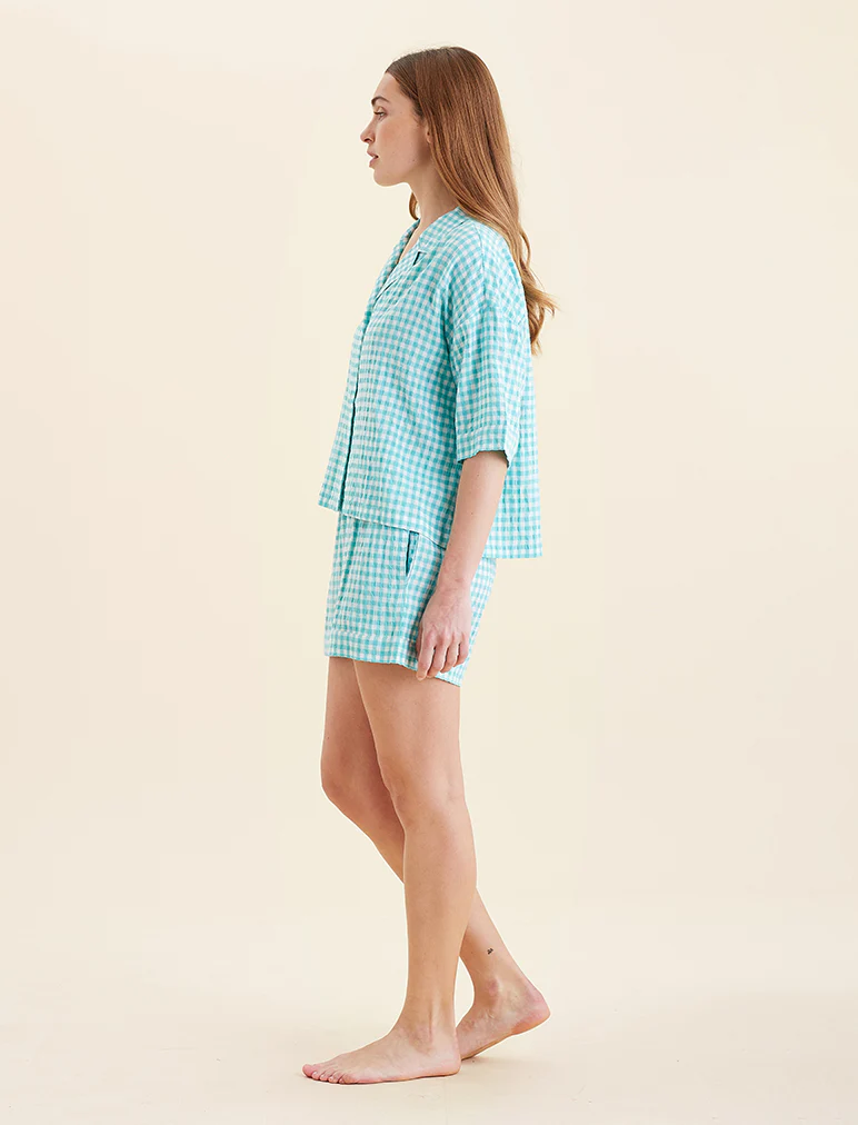 Seersucker Gingham Boxer PJ Set - Image 6