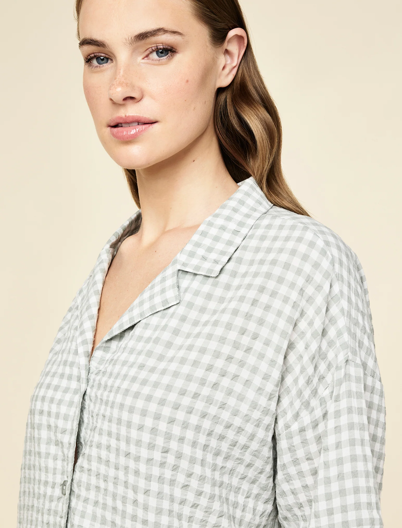 Seersucker Gingham Boxer PJ Set - Image 3
