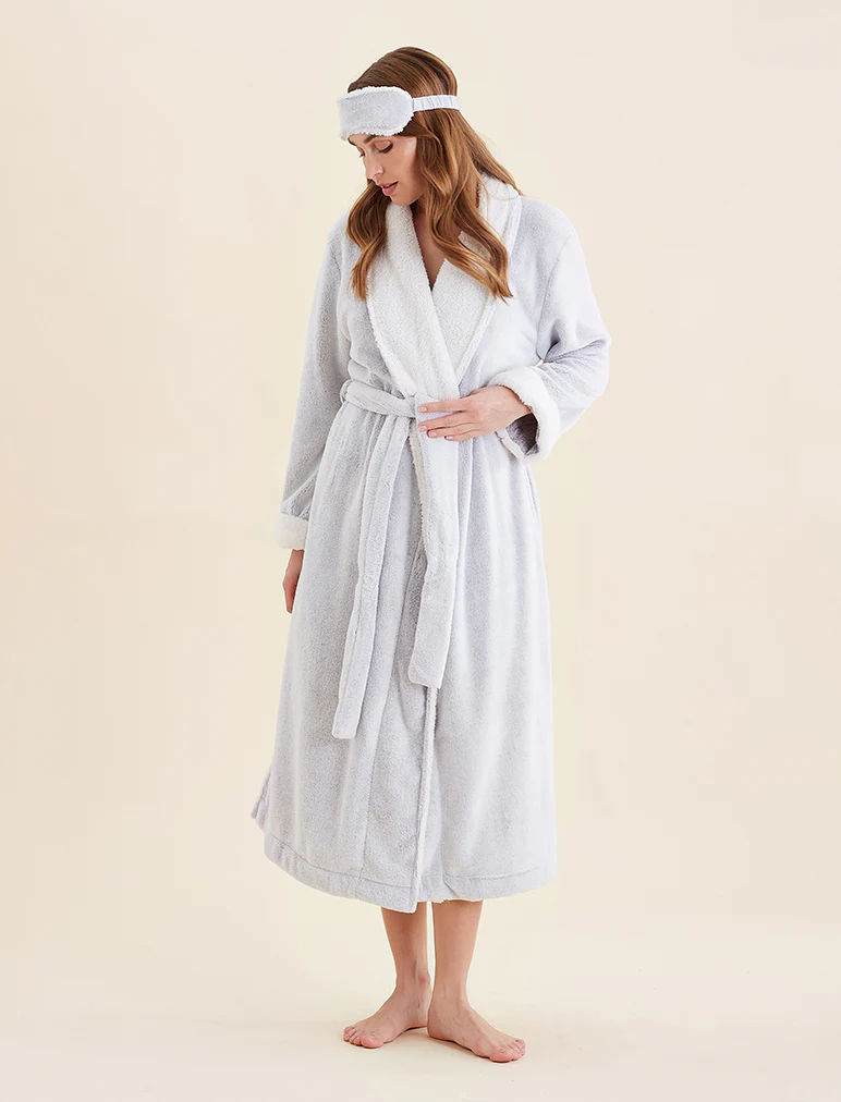 Plush Sherpa Robe & Sleep Mask - Image 6