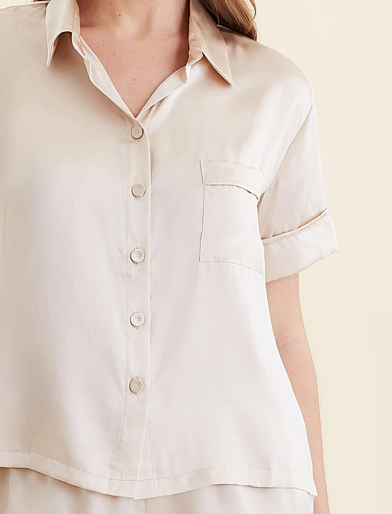Audrey Washable Silk Boxer PJ Set - Image 3