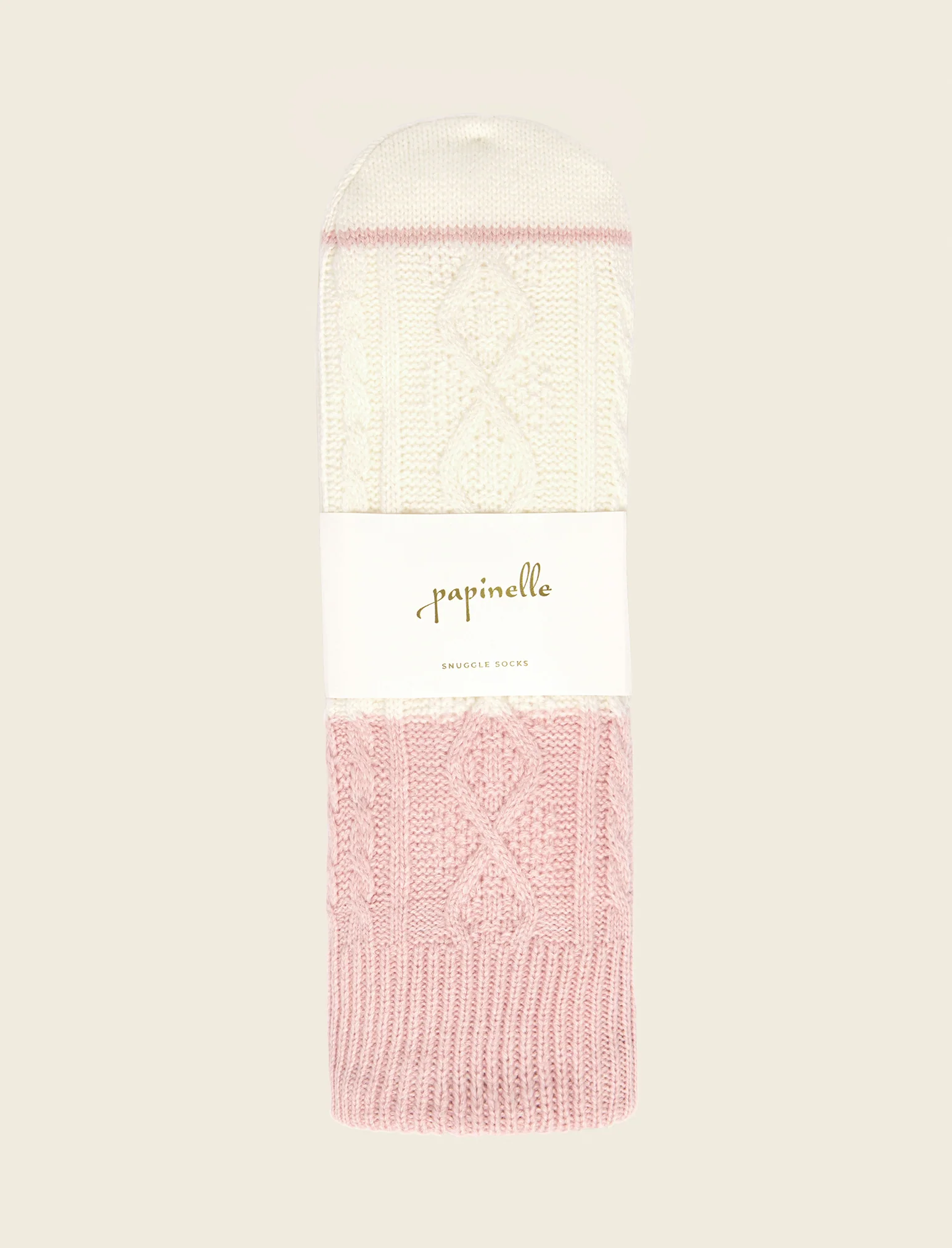 Colour Block Cable Reading Socks - Image 2