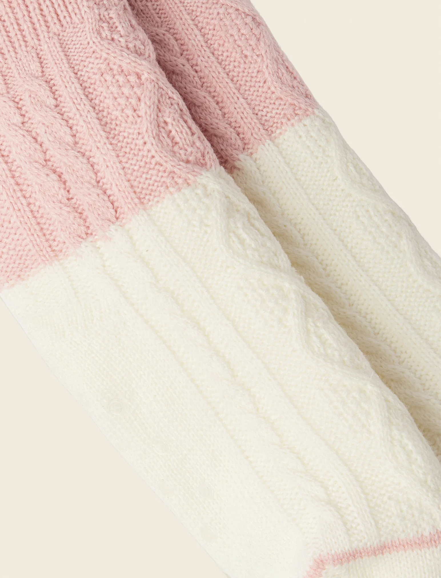 Colour Block Cable Reading Socks - Image 5