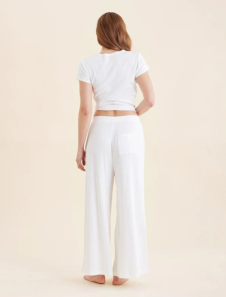 Soft Baby Rib Full Length Wide Leg Pant - Image 5