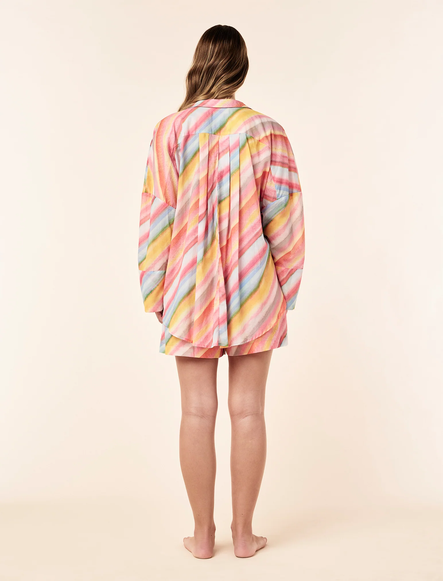 Sophie Stripe Long Sleeve Boxer PJ Set - Image 4