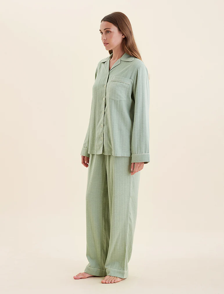 Super Soft Brushed Herringbone PJ Set - Image 2