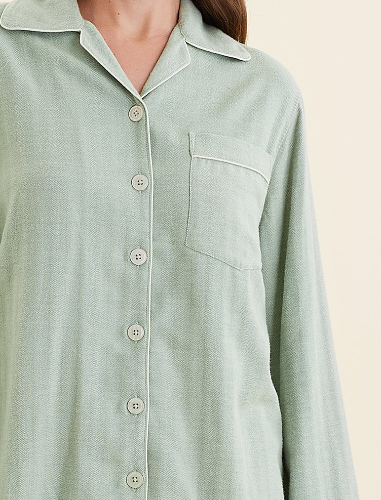 Super Soft Brushed Herringbone PJ Set - Image 3