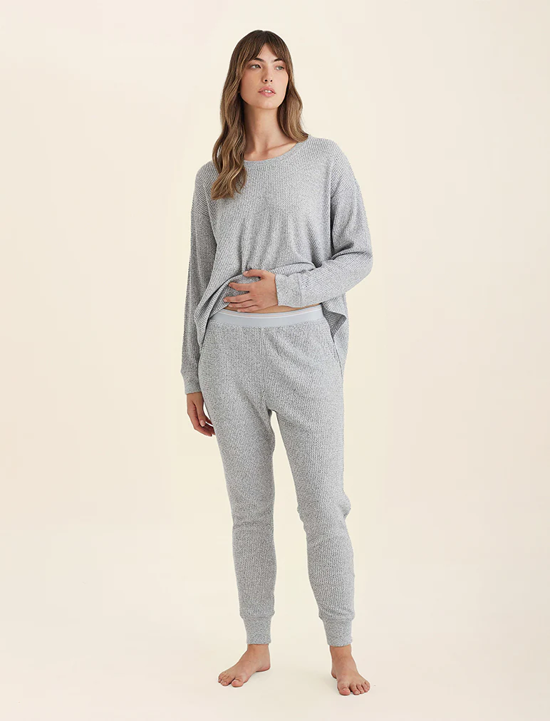 Super Soft Waffle Exposed Elastic Jogger - Image 2