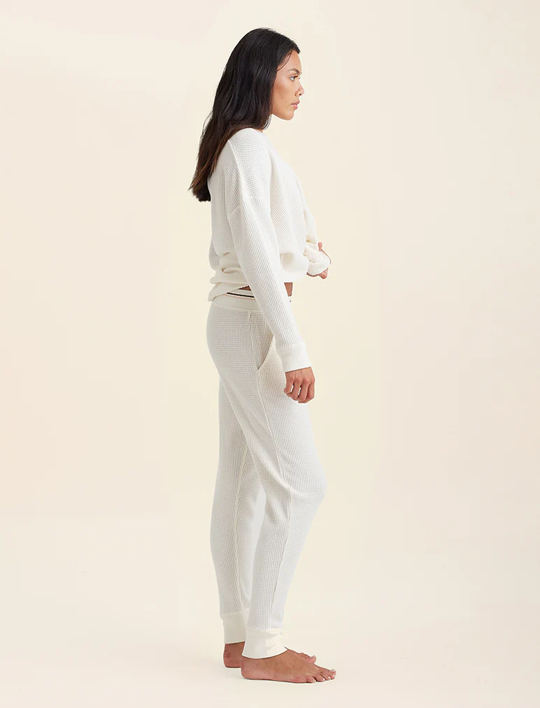 Super Soft Waffle Exposed Elastic Jogger - Image 3