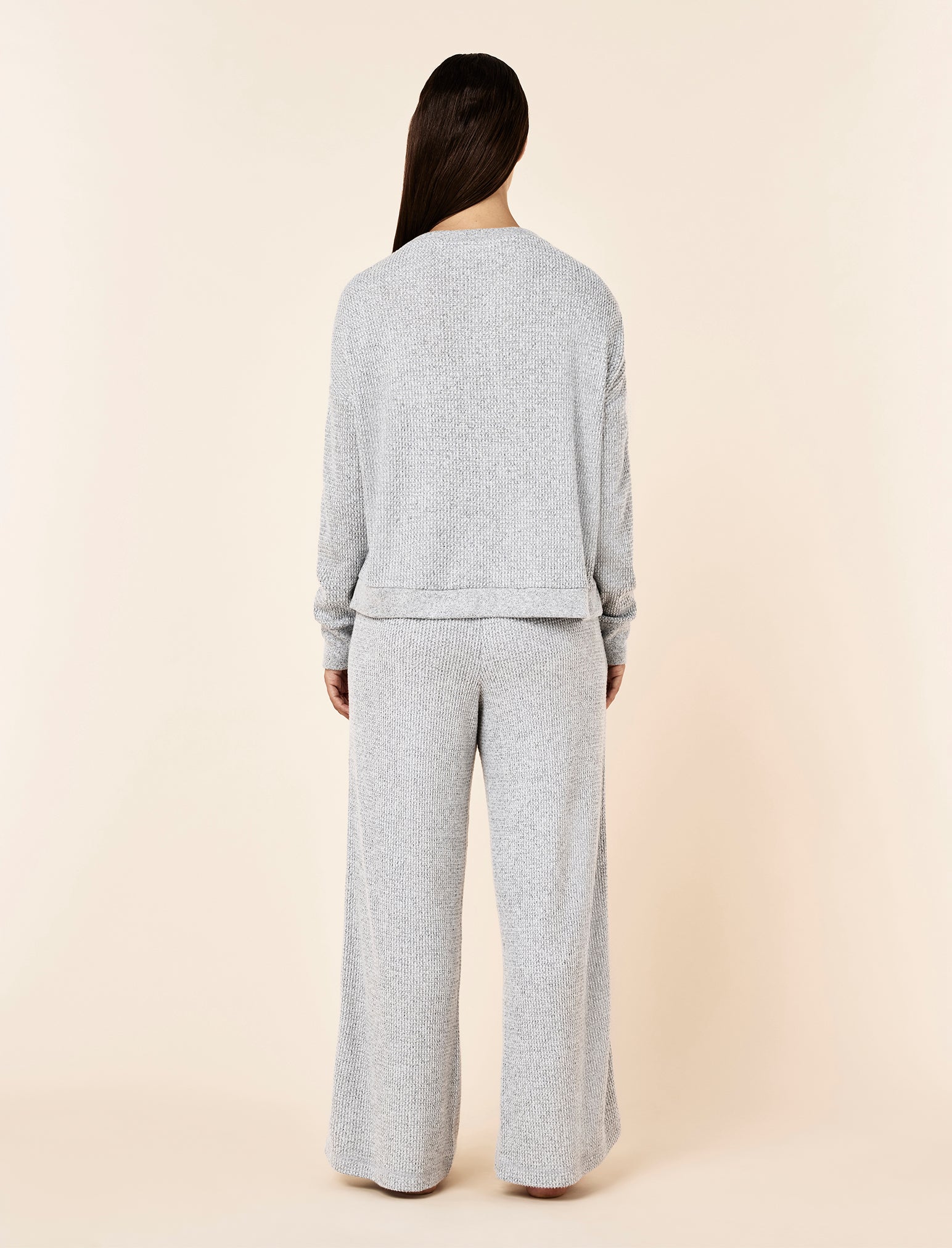 Super Soft Waffle Long Sleeve Henley Top - Image 5