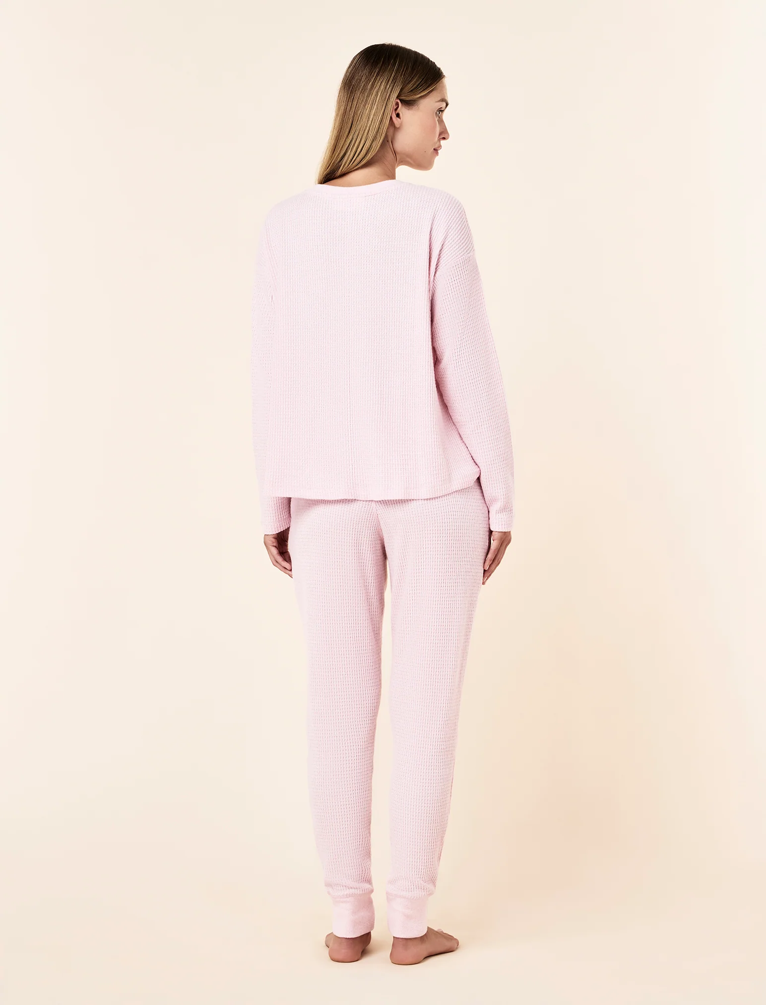 Super Soft Waffle V-Neck Long Sleeve Top - Image 6