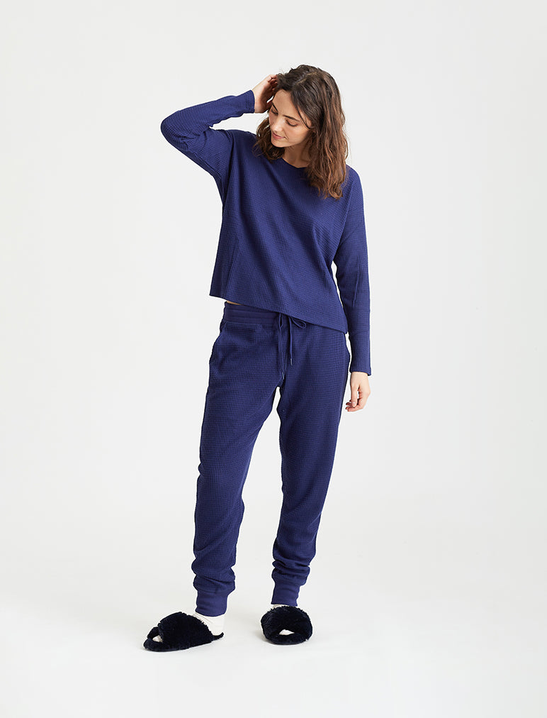 Super Soft Waffle V-Neck Top - Image 3