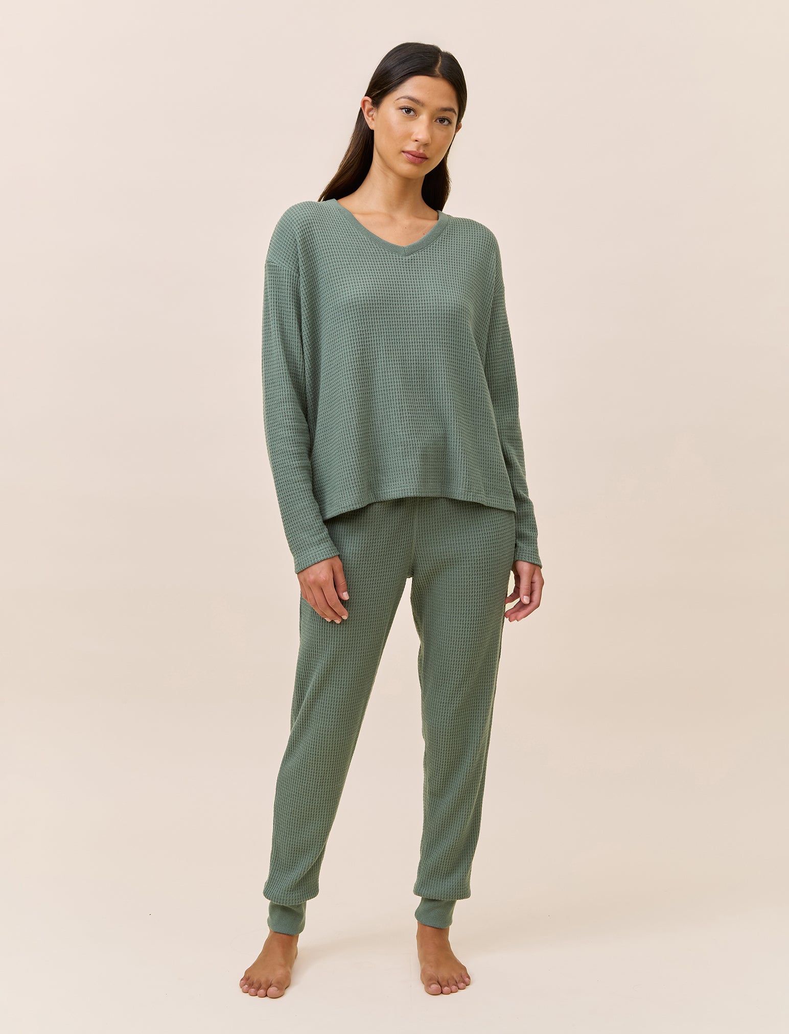 Super Soft Waffle V-Neck Top - Image 13