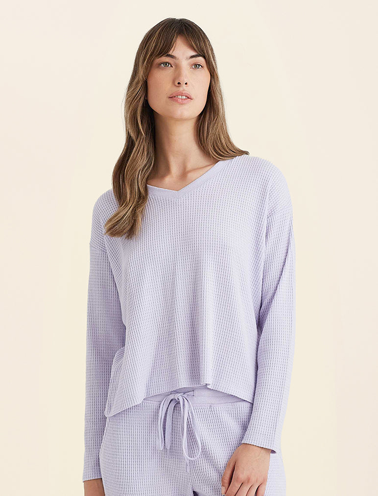 Super Soft Waffle V-Neck Top - Image 9