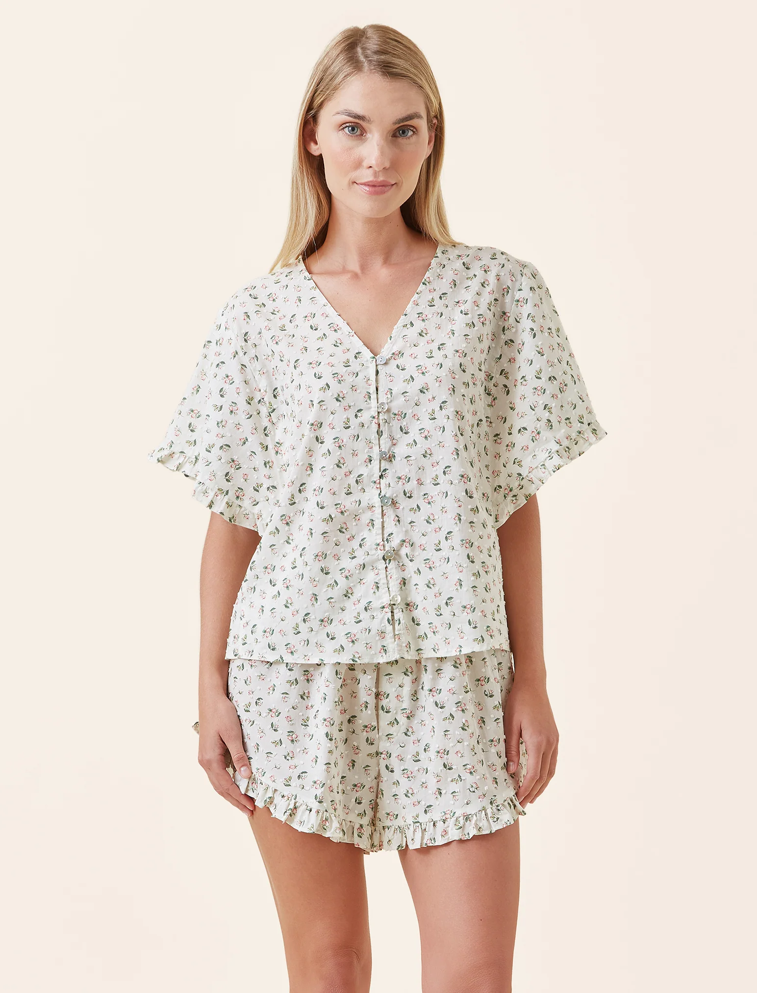 Swiss Dot Frill Boxer PJ Set - Image 2