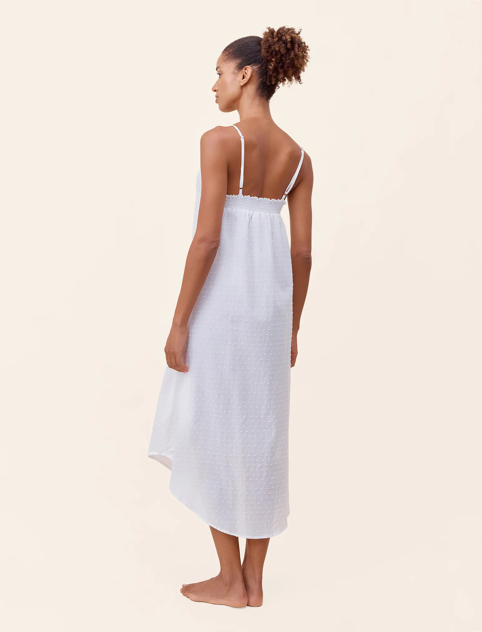 Swiss Dot Lace Front Maxi Nightie - Image 3