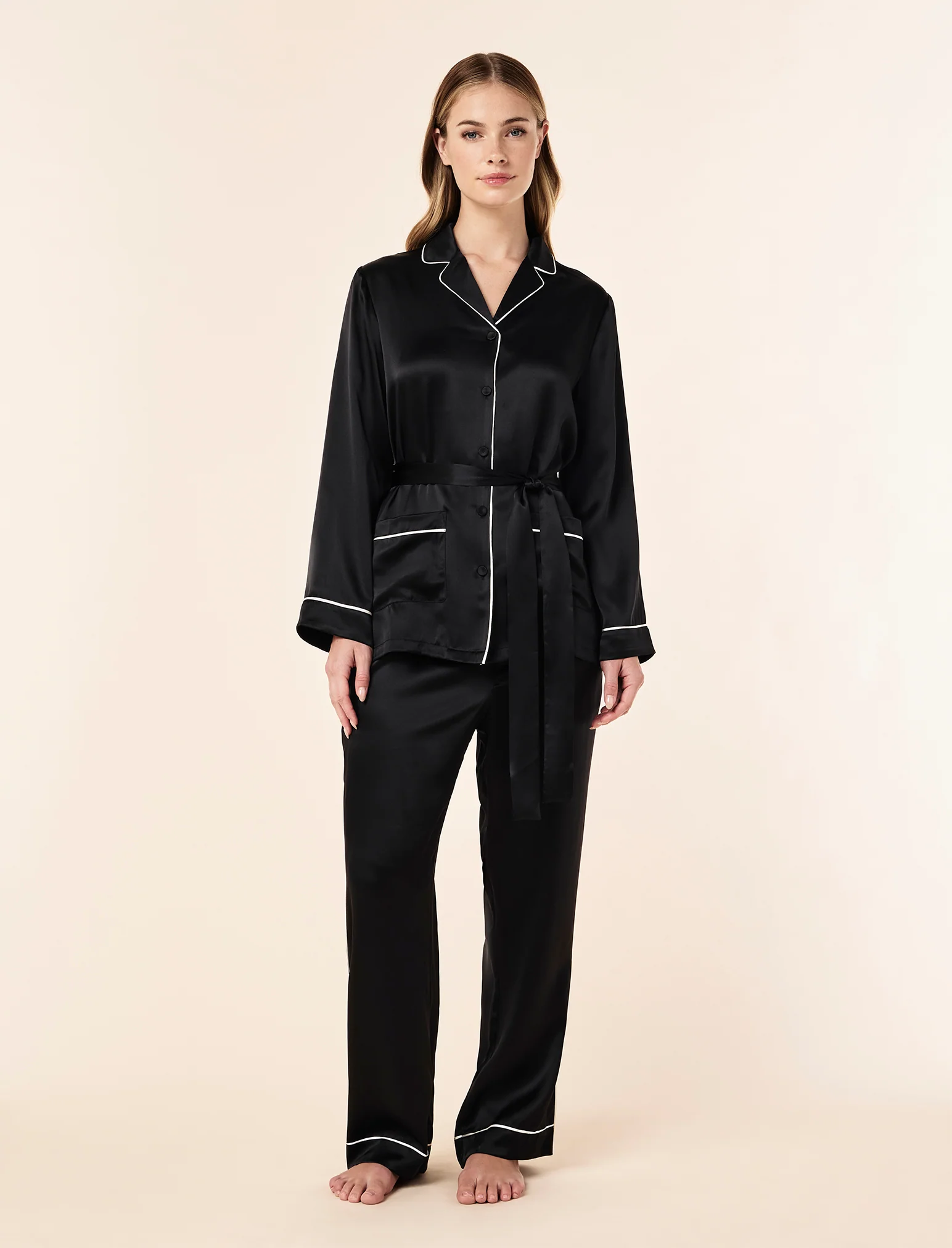 Sylvie Silk Wrap PJ Set - Image 2
