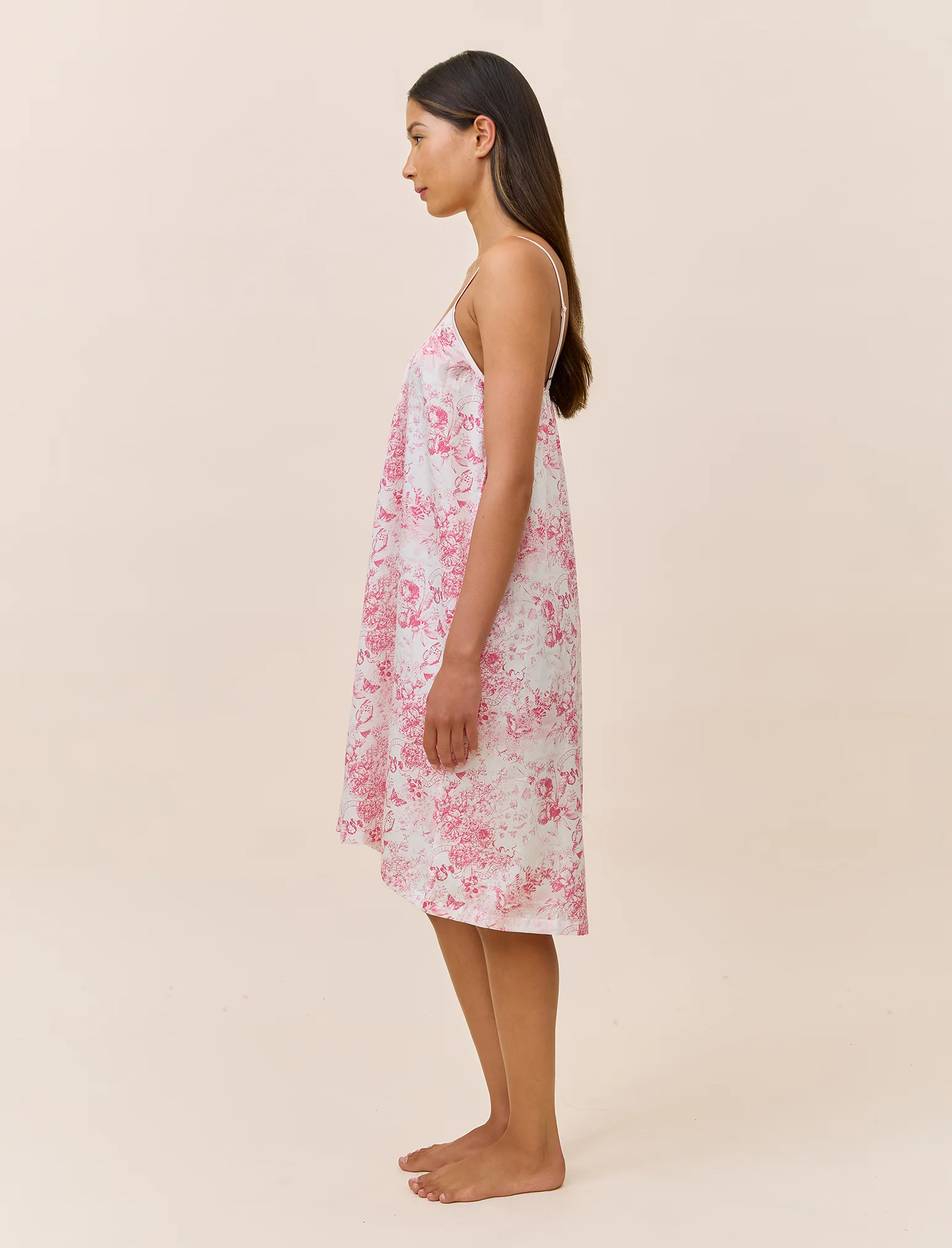 Toile De Jouy Strappy Nightie - Image 4
