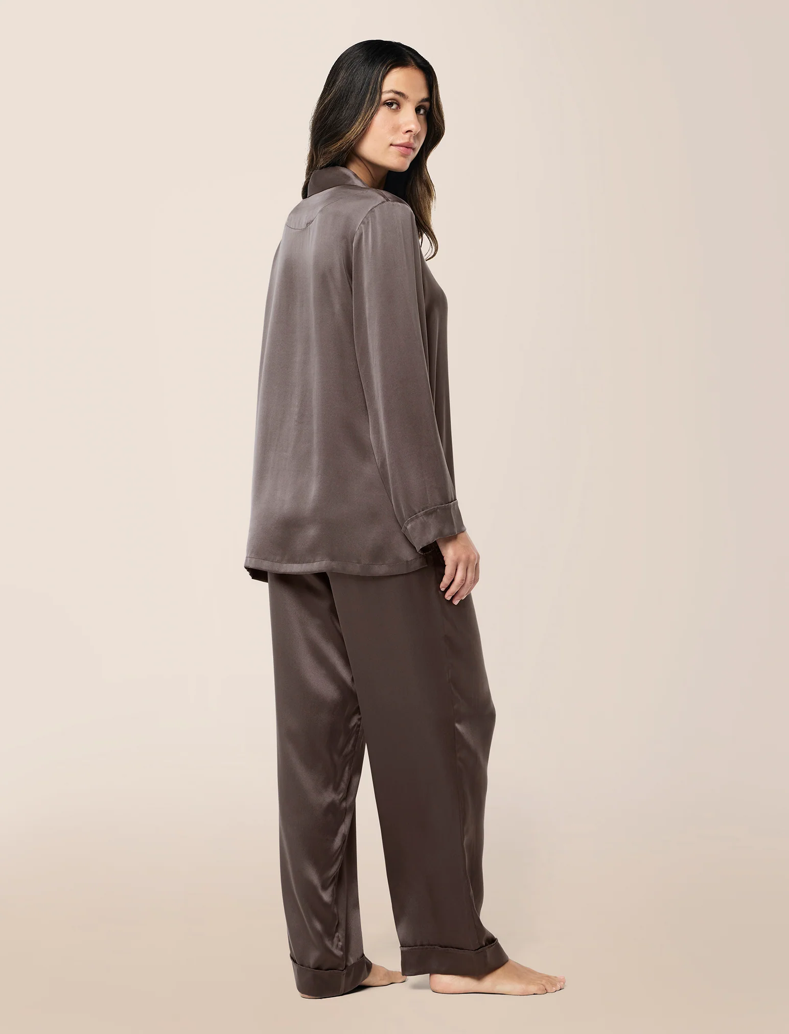Audrey Washable Silk Full Length PJ Set - Image 5